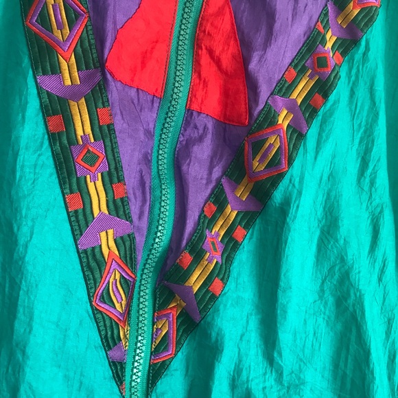 Vintage 90s matching Teal & Purple Track Suit Sz M - Picture 3 of 8